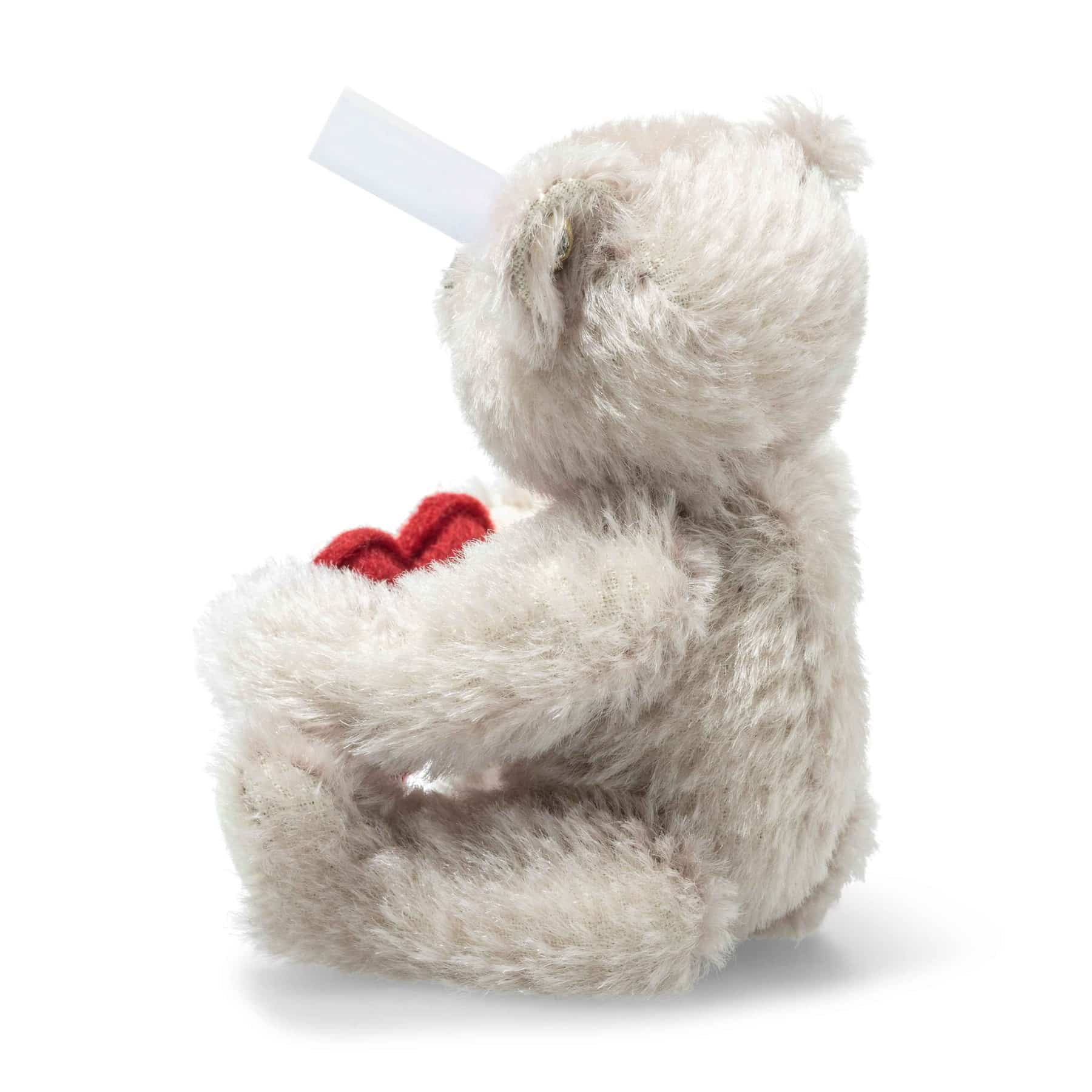 Ours Teddy moh gris clair avec coeur 13cm – Image 2