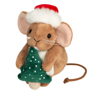 Souris de Noël avec sapin 11cm