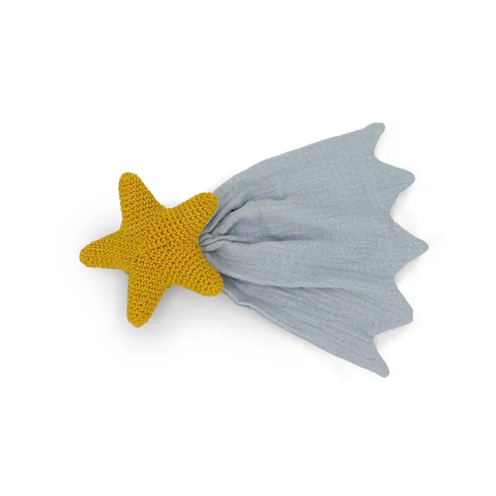 Doudou Etoile Filante bio 14x8x4cm