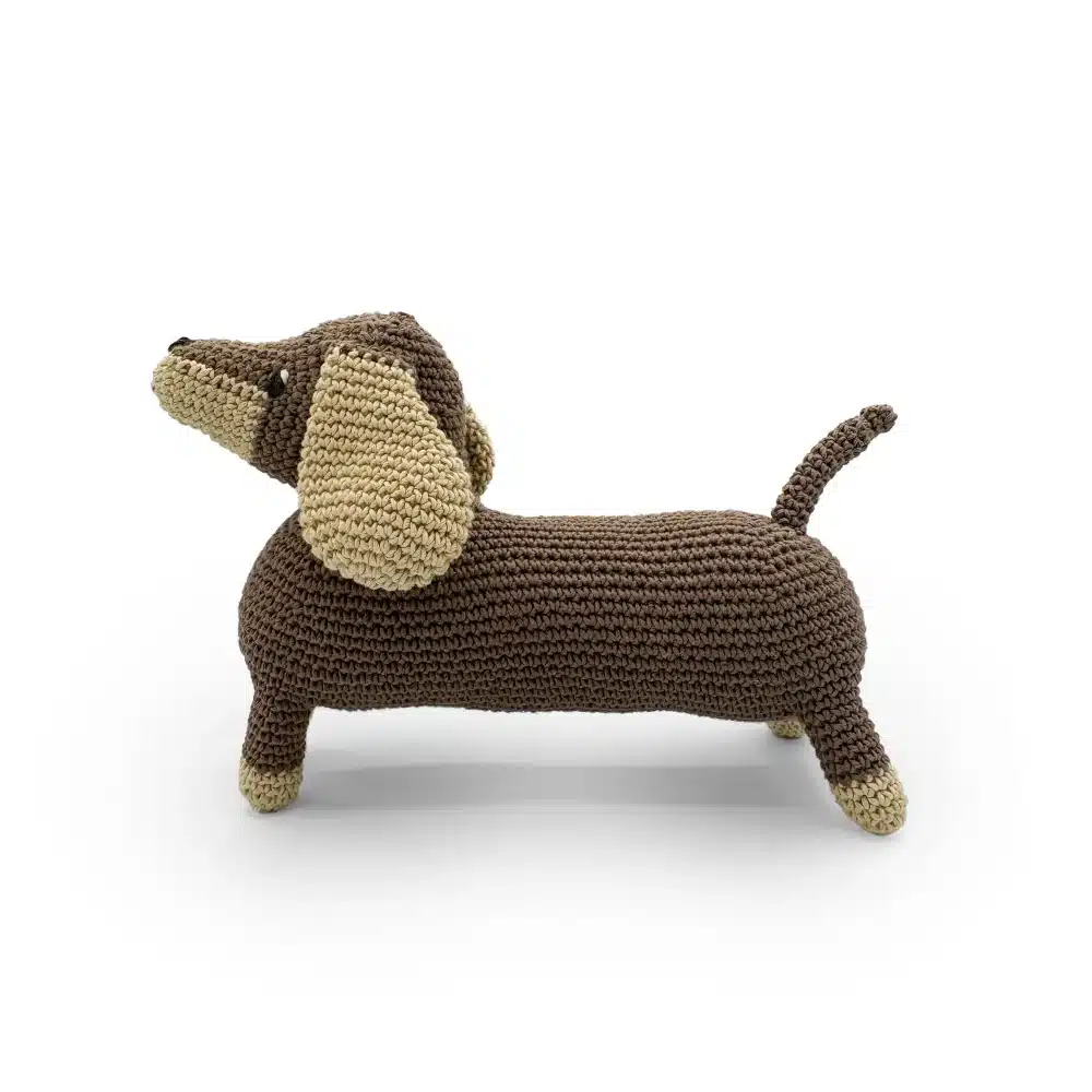 Poupée chien Teckel bio 27x17x12cm – Image 2