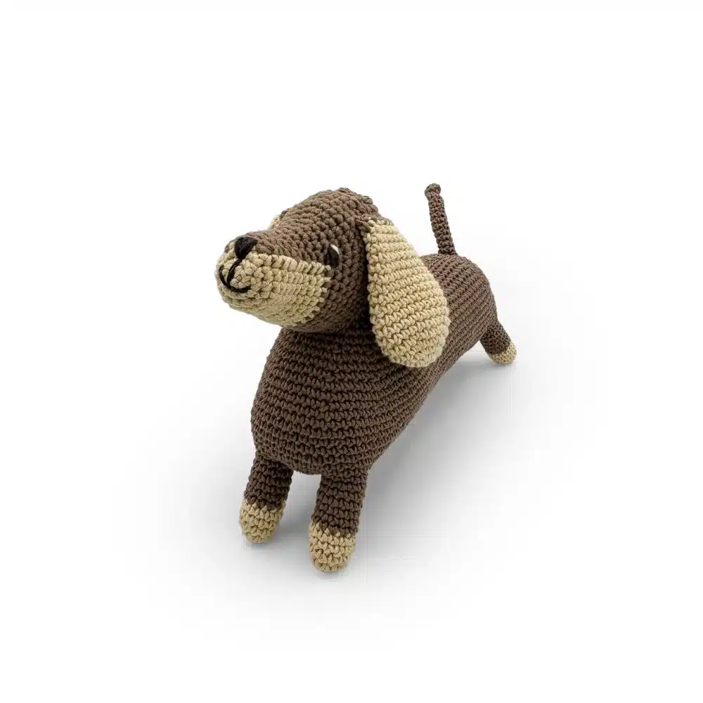 Poupée chien Teckel bio 27x17x12cm – Image 3