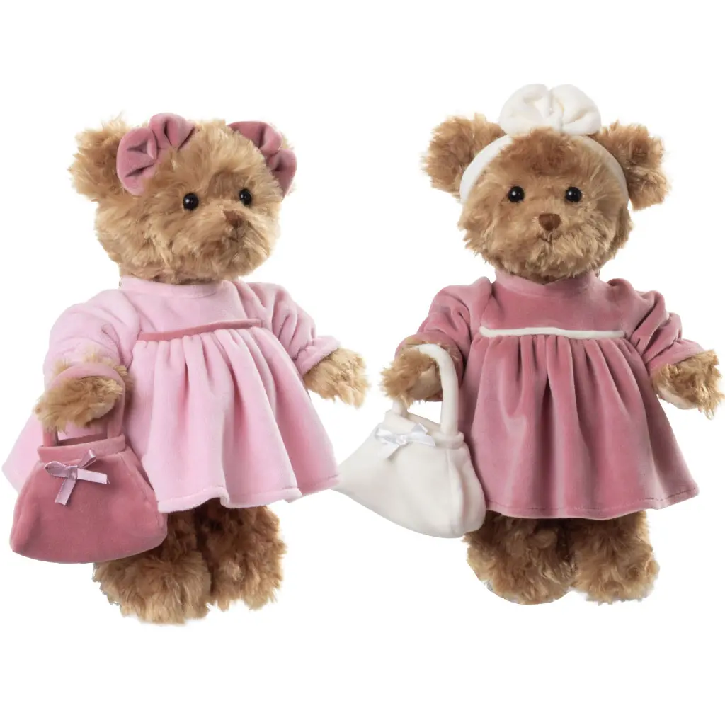 Ours Magnifique Ellen robe rose clair, sac rose 25cm – Image 2