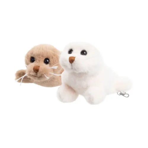 Porte-clés Phoque Hoover taupe 10cm