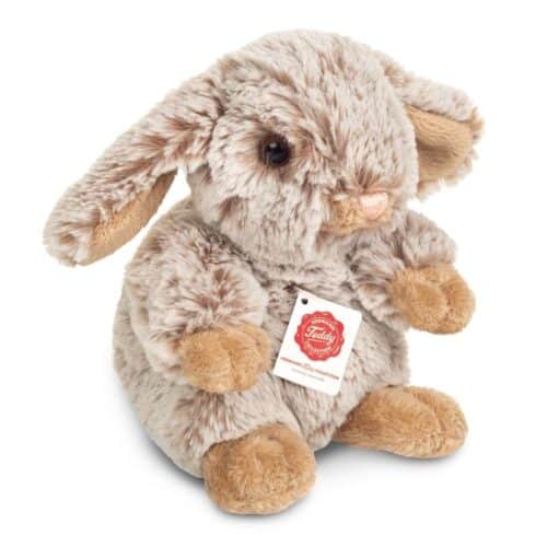 Lapin brun chiné assis 12cm