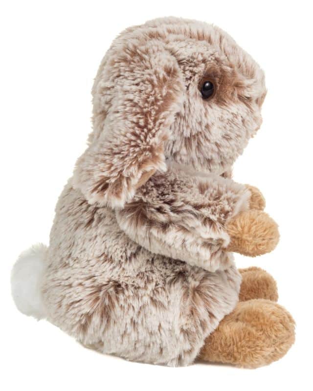 Lapin brun chiné assis 12cm – Image 3