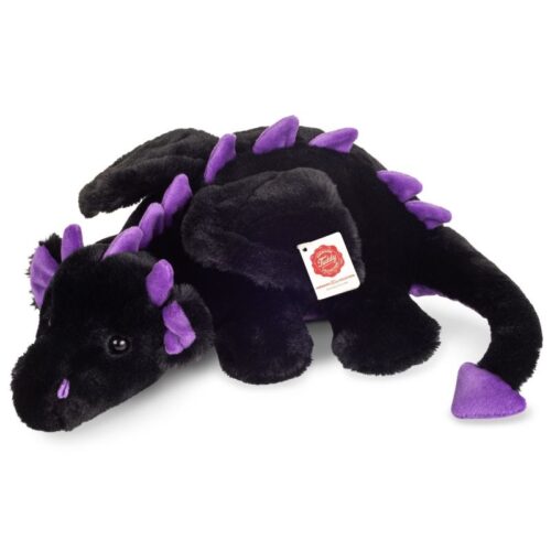 Dragon Logan noir/mauve allongé 32cm