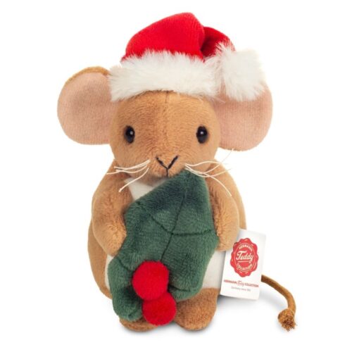 Souris de Noël avec Houx 11cm