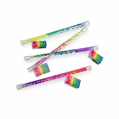 Baguette magique à Paillettes rose/jaune L30xH2cm