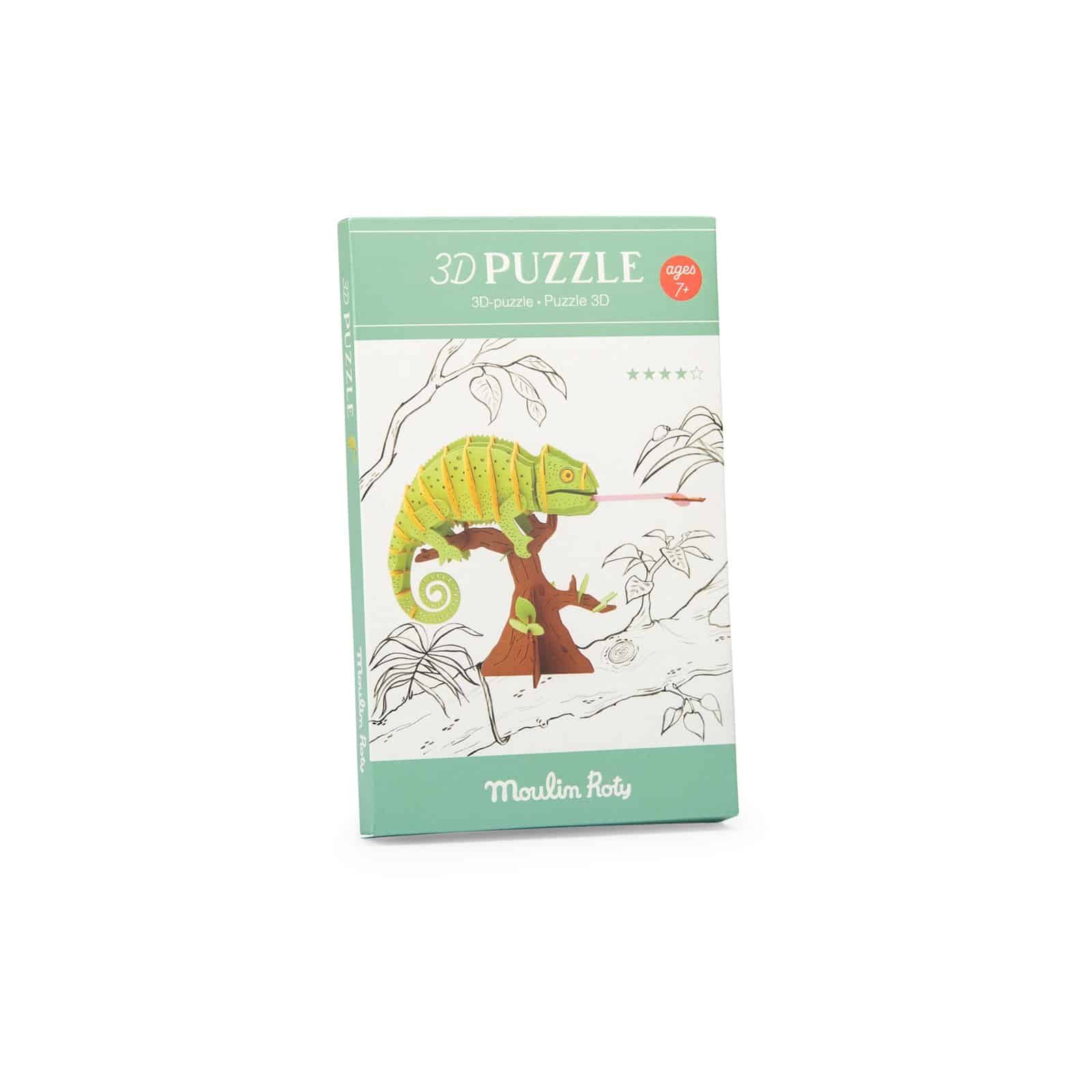 Puzzle 3D Caméléon Tout autour du Monde L12xH6cm – Image 2
