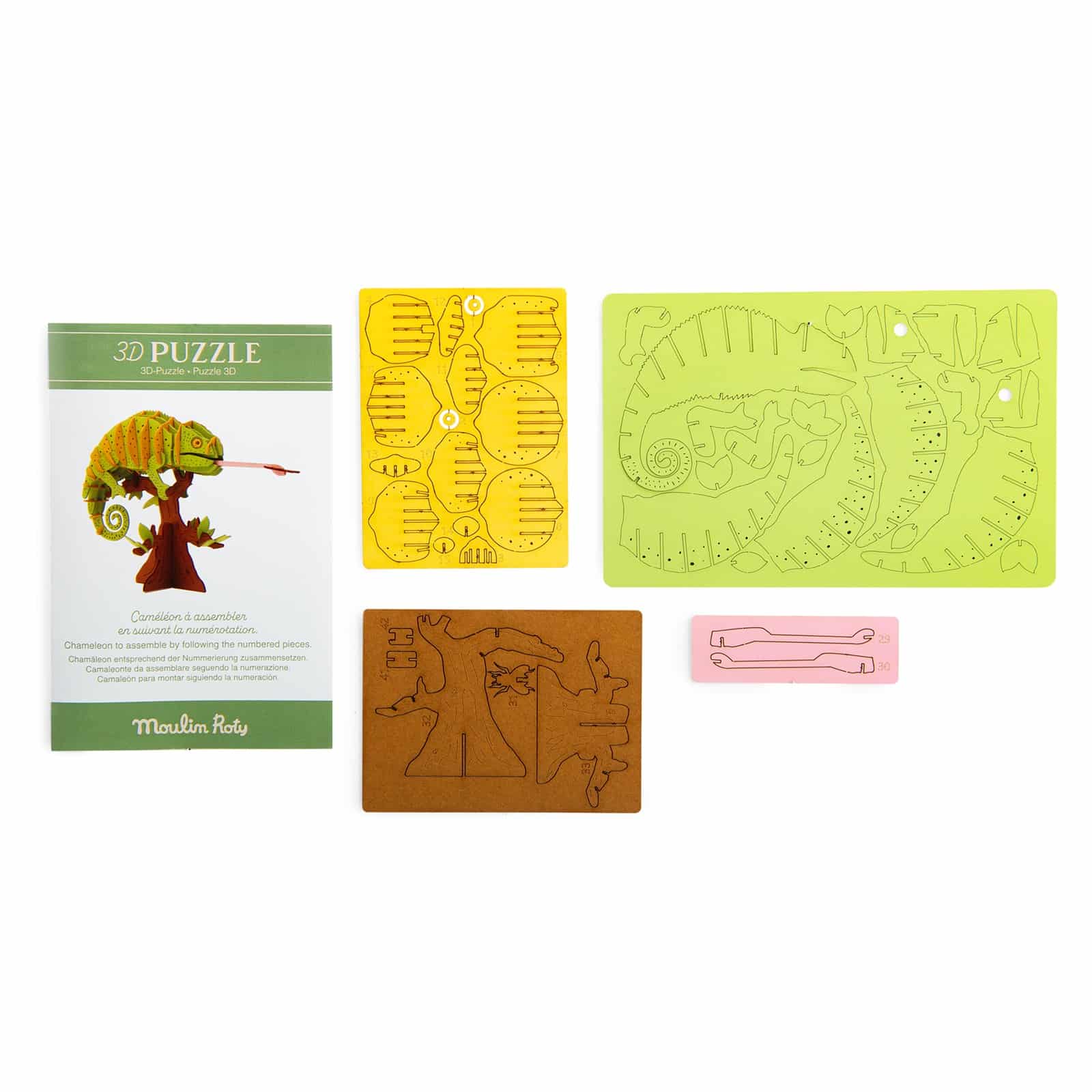 Puzzle 3D Caméléon Tout autour du Monde L12xH6cm – Image 4
