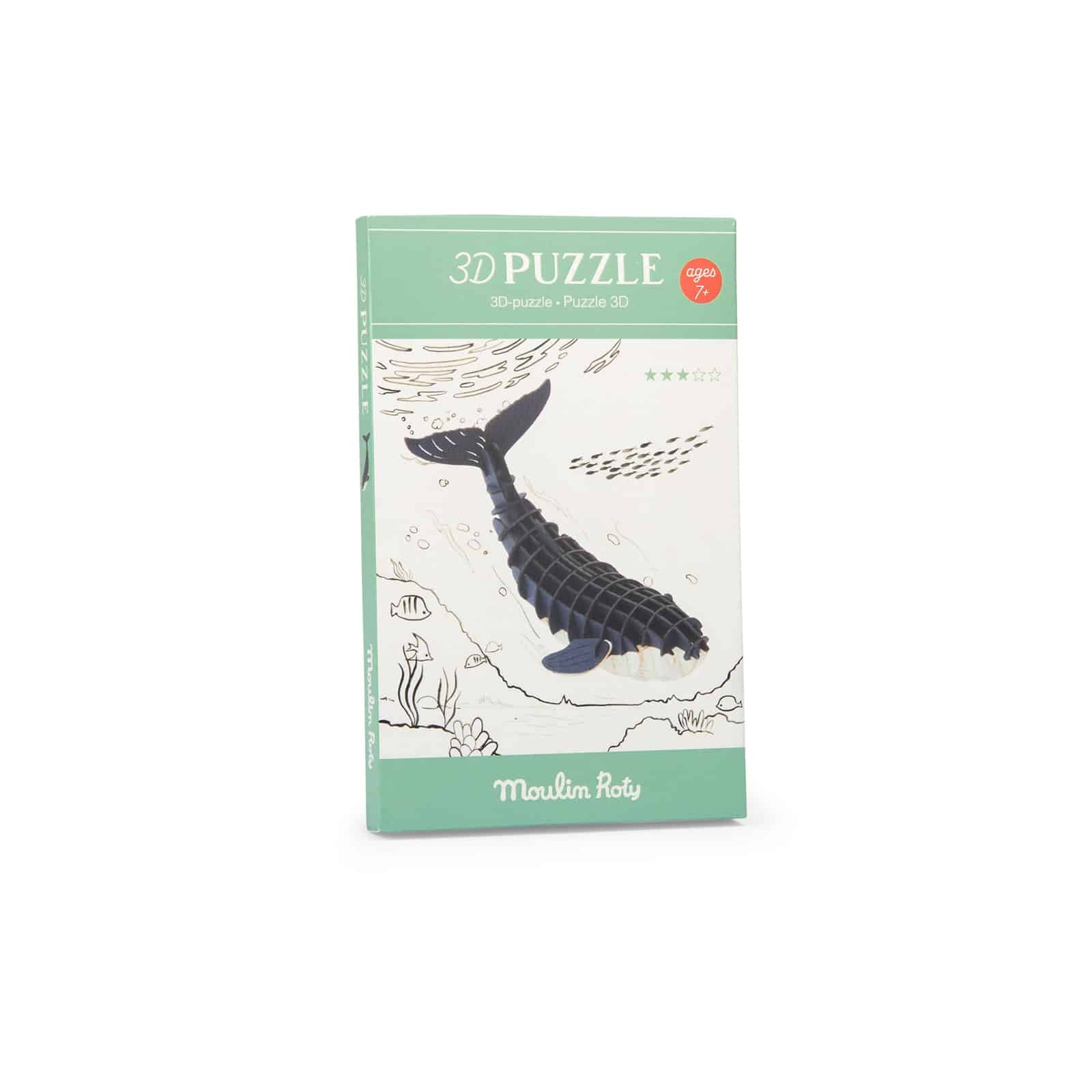 Puzzle 3D Baleine Tout autour du Monde L12xH11cm – Image 2