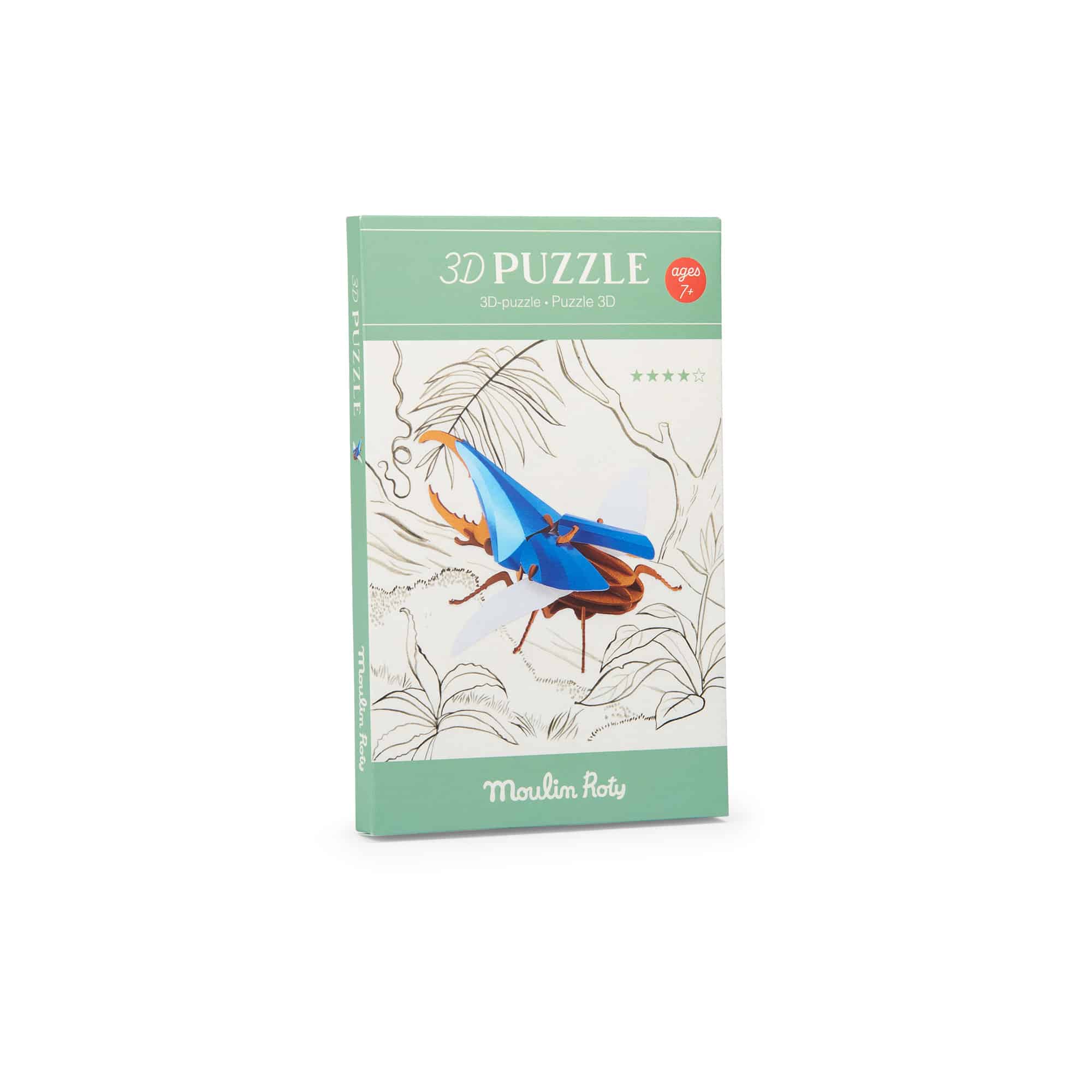 Puzzle 3D Scarabée Hercule Tout autour du Monde L12.5xH12cm – Image 2