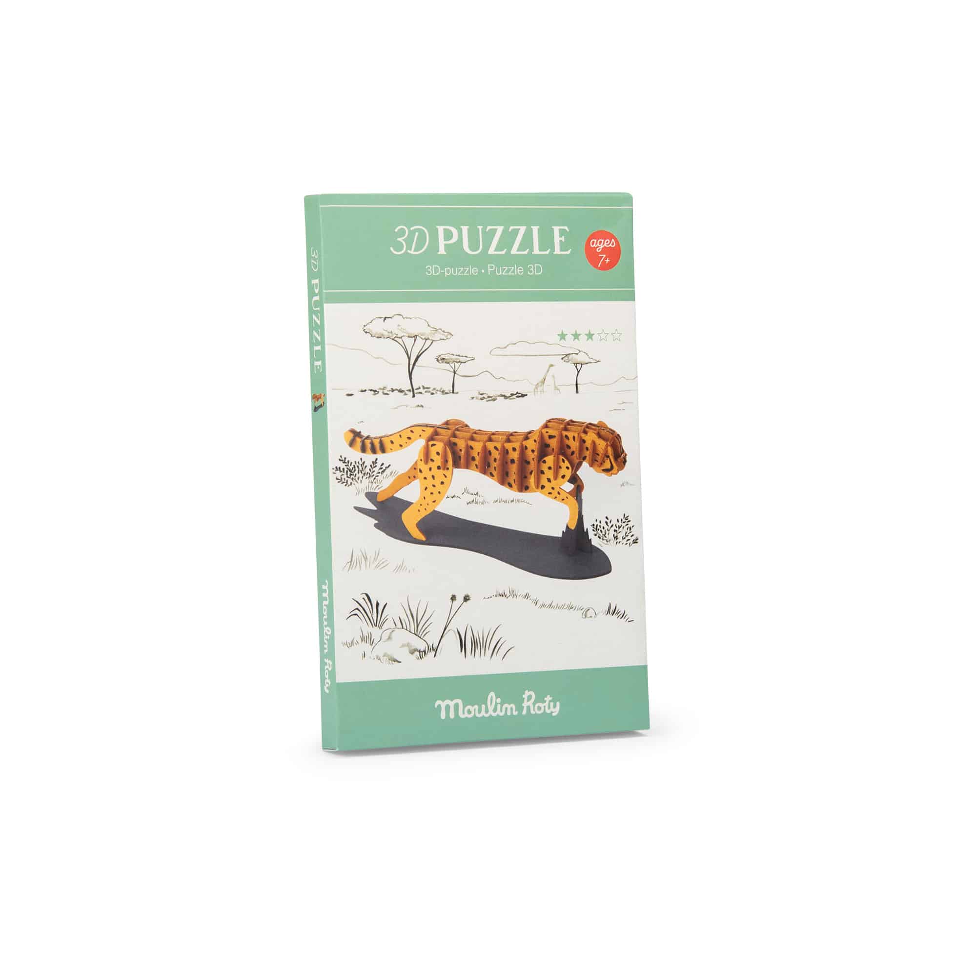 Puzzle 3D Guépard Tout autour du Monde L14xH6cm – Image 2