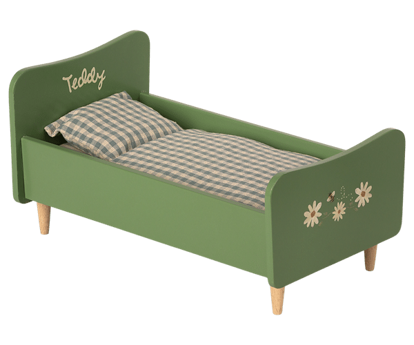 Lit en bois Papa Teddy - Vert Dusty green 13x26.5x15cm