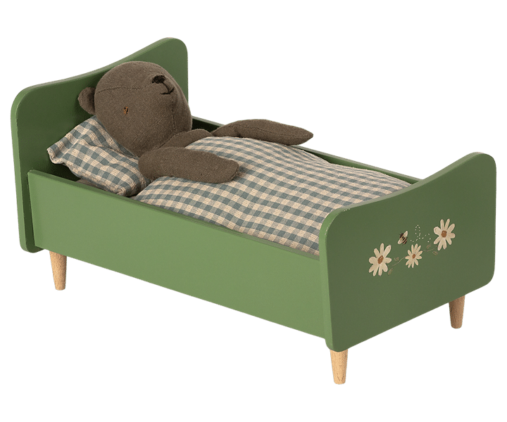 Lit en bois Papa Teddy - Vert Dusty green 13x26.5x15cm – Image 3