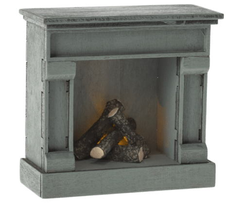 Cheminée Souris – Bleu H8.5xl8.5xP4cm
