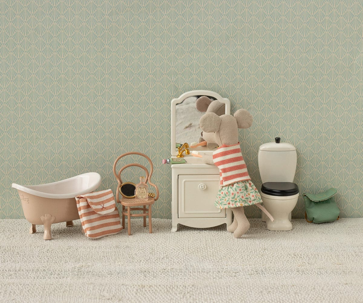 Trousse de Toilettes Souris - Rayé corail H5xl4cm – Image 4