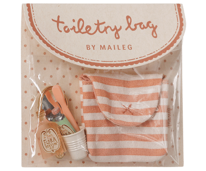 Trousse de Toilettes Souris - Rayé corail H5xl4cm – Image 5