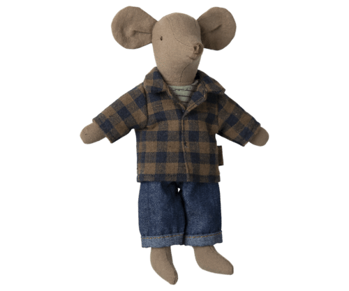 Papa Souris – Marron léger H15cm