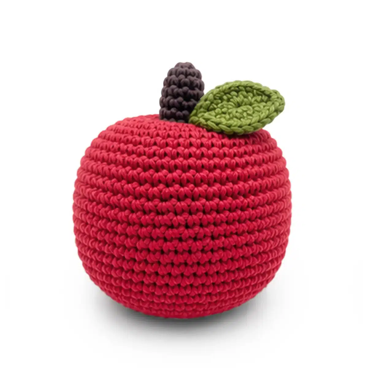 Hochet Pomme Rouge Bio 10x9x9cm