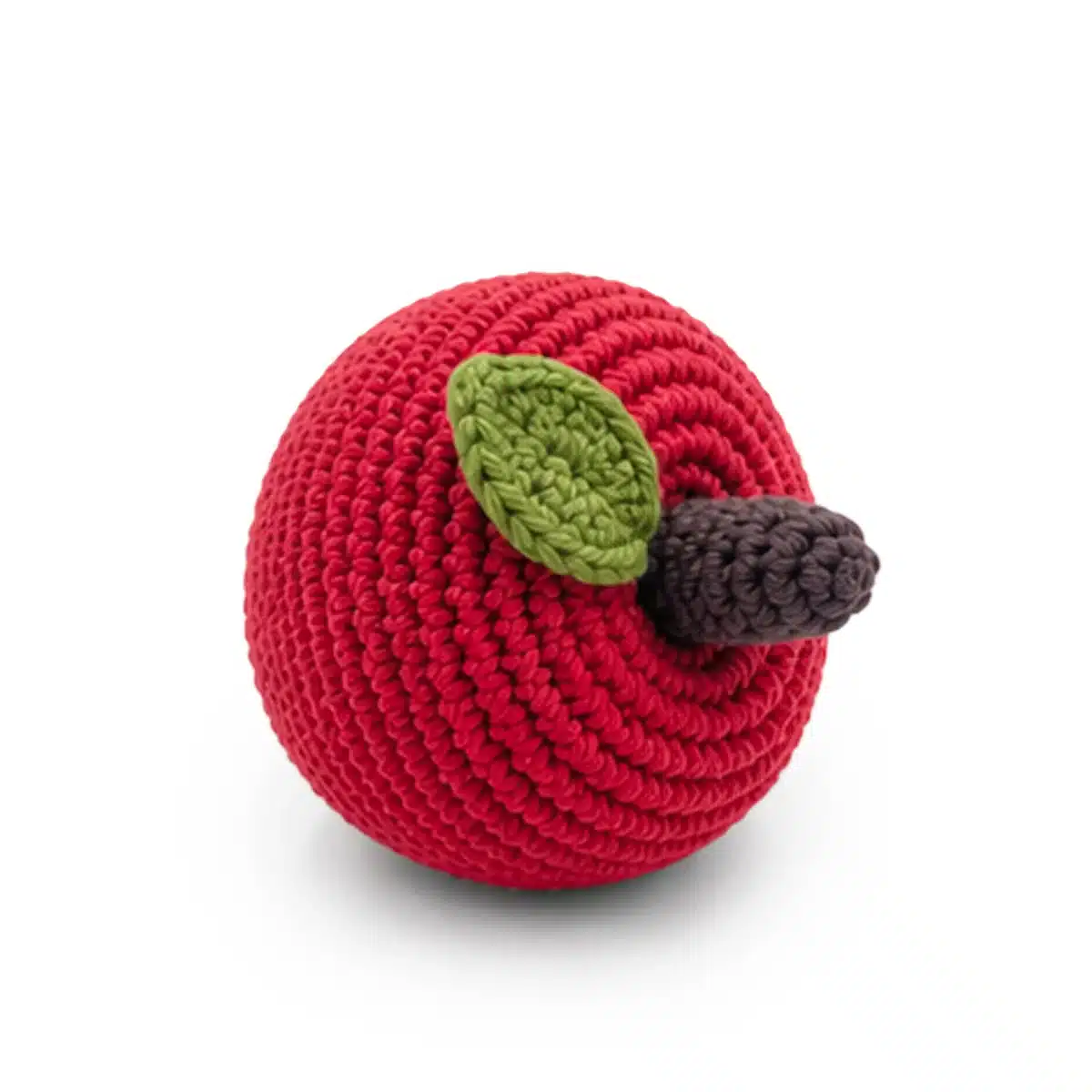 Hochet Pomme Rouge Bio 10x9x9cm – Image 2
