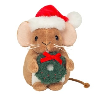 Souris de Noël avec couronne de l&rsquo;avent 11cm